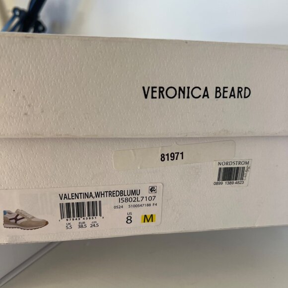 Veronica Beard Valentina Womens Suede White Beige Sneakers Size 8 M - Picture 8 of 8